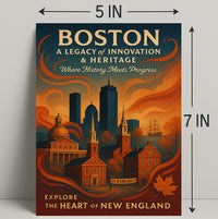 Boston A Legacy of Innovation Heritage Poster PosterGoat