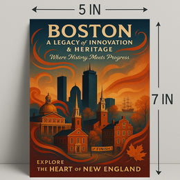 Boston A Legacy of Innovation Heritage Poster PosterGoat