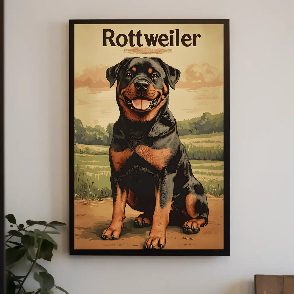 Rottweiler Portrait Poster
