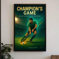 Champion's Game Field Hockey Sports Poster PosterGoat