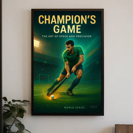 Champion's Game Field Hockey Sports Poster PosterGoat