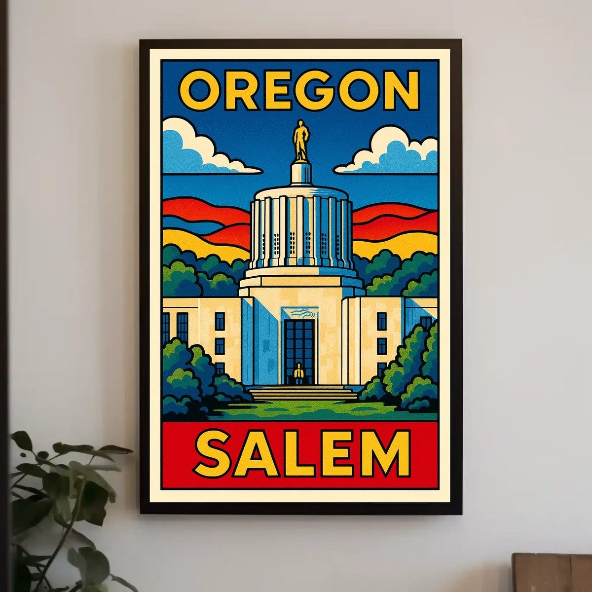 Salem Oregon State Capitol Poster