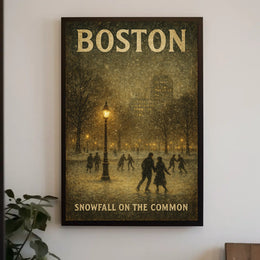 Snowfall On The Common Poster