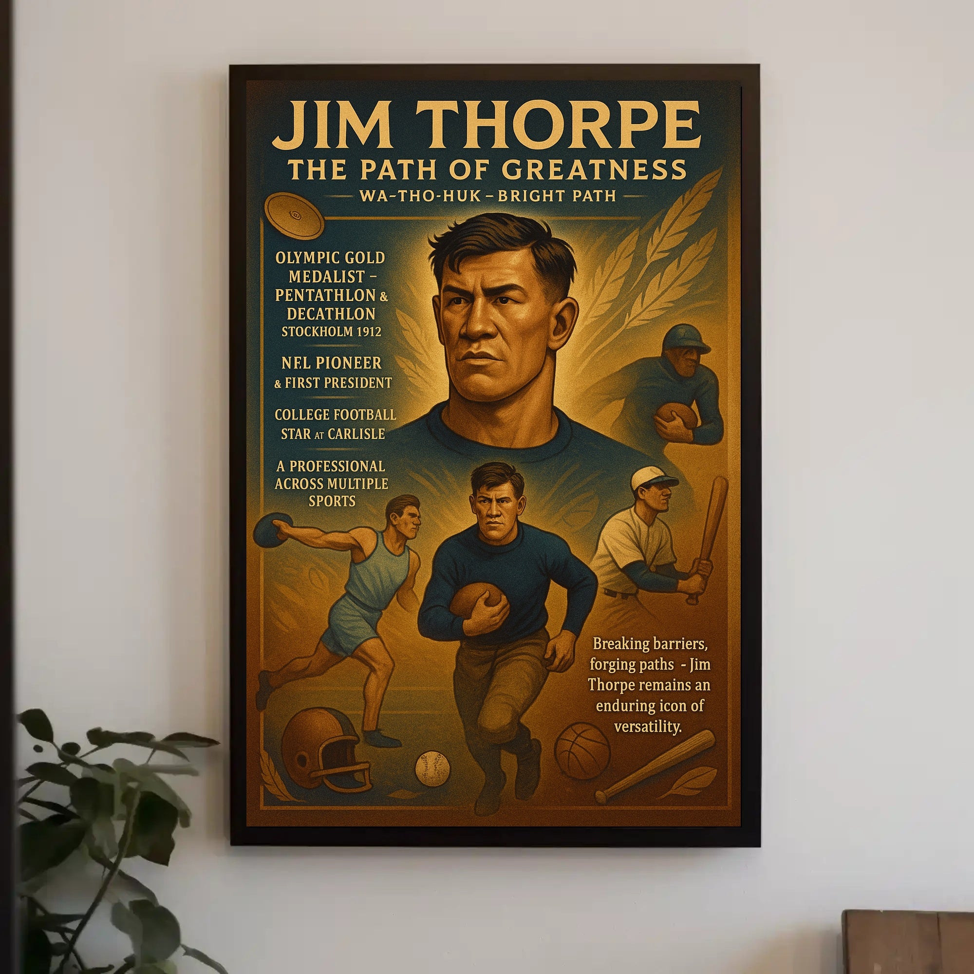 The Path of Greatness: Jim Thorpe Poster