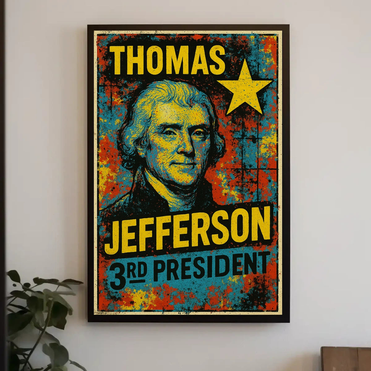 Thomas Jefferson 3rd President of the United States Graffiti Pop Art Poster