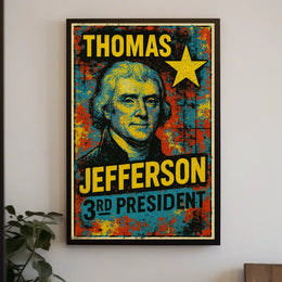 Thomas Jefferson 3rd President of the United States Graffiti Pop Art Poster