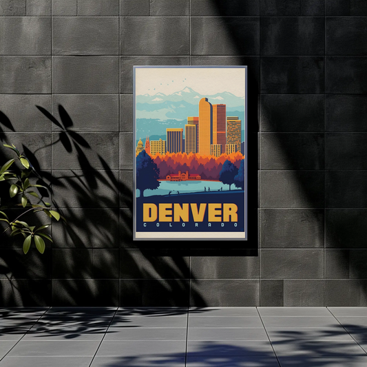 Denver Colorado Vintage Poster