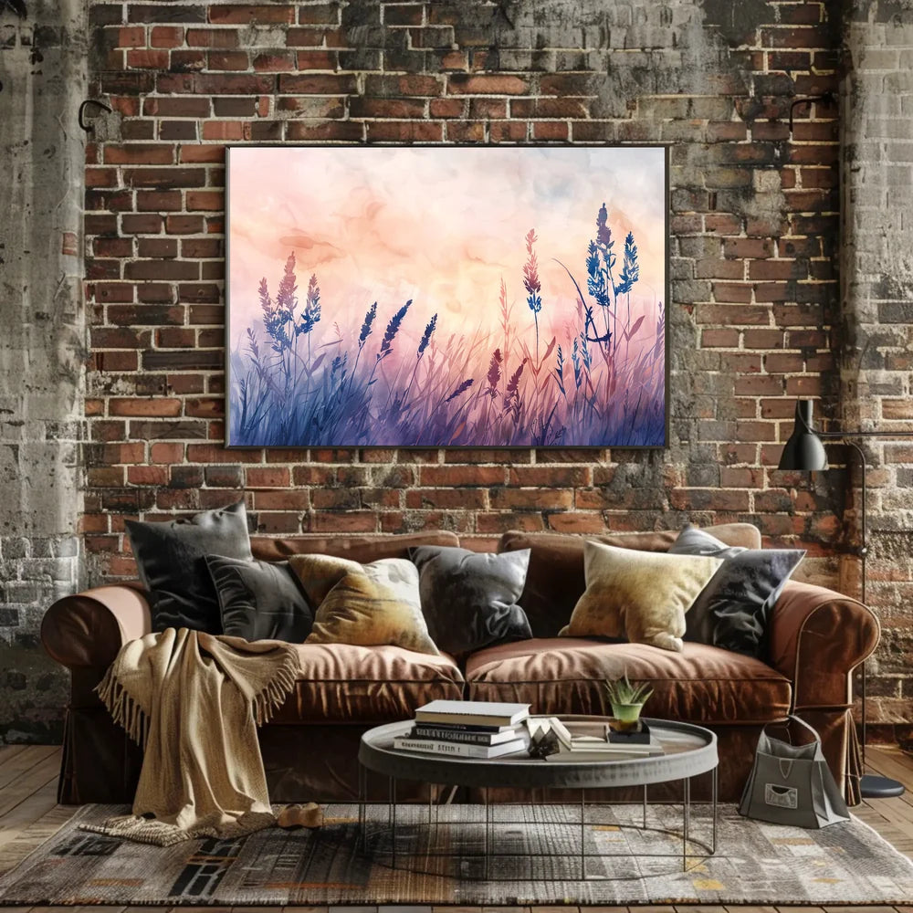Serene Nature-Inspired Watercolor Landscape Art Poster