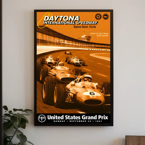 1967 United States Grand Prix at Daytona Poster