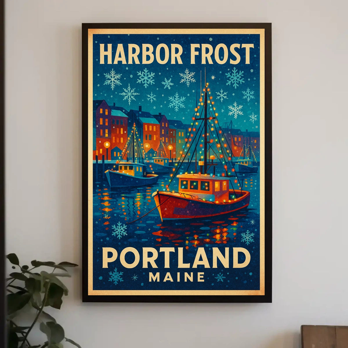 Harbor Frost Portland, Maine Poster