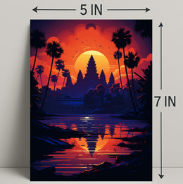 Sunset Over Tranquil Waters Poster