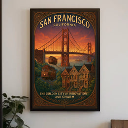 San Francisco The Golden City Poster