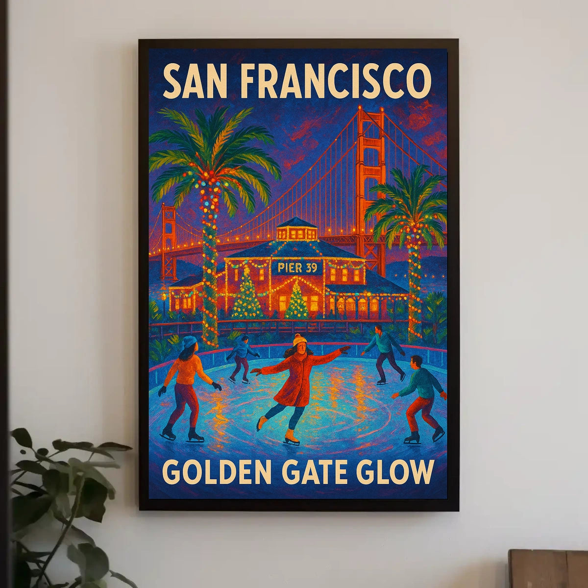 Golden Gate Glow Poster