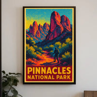 Pinnacles National Park Vintage Adventure Poster