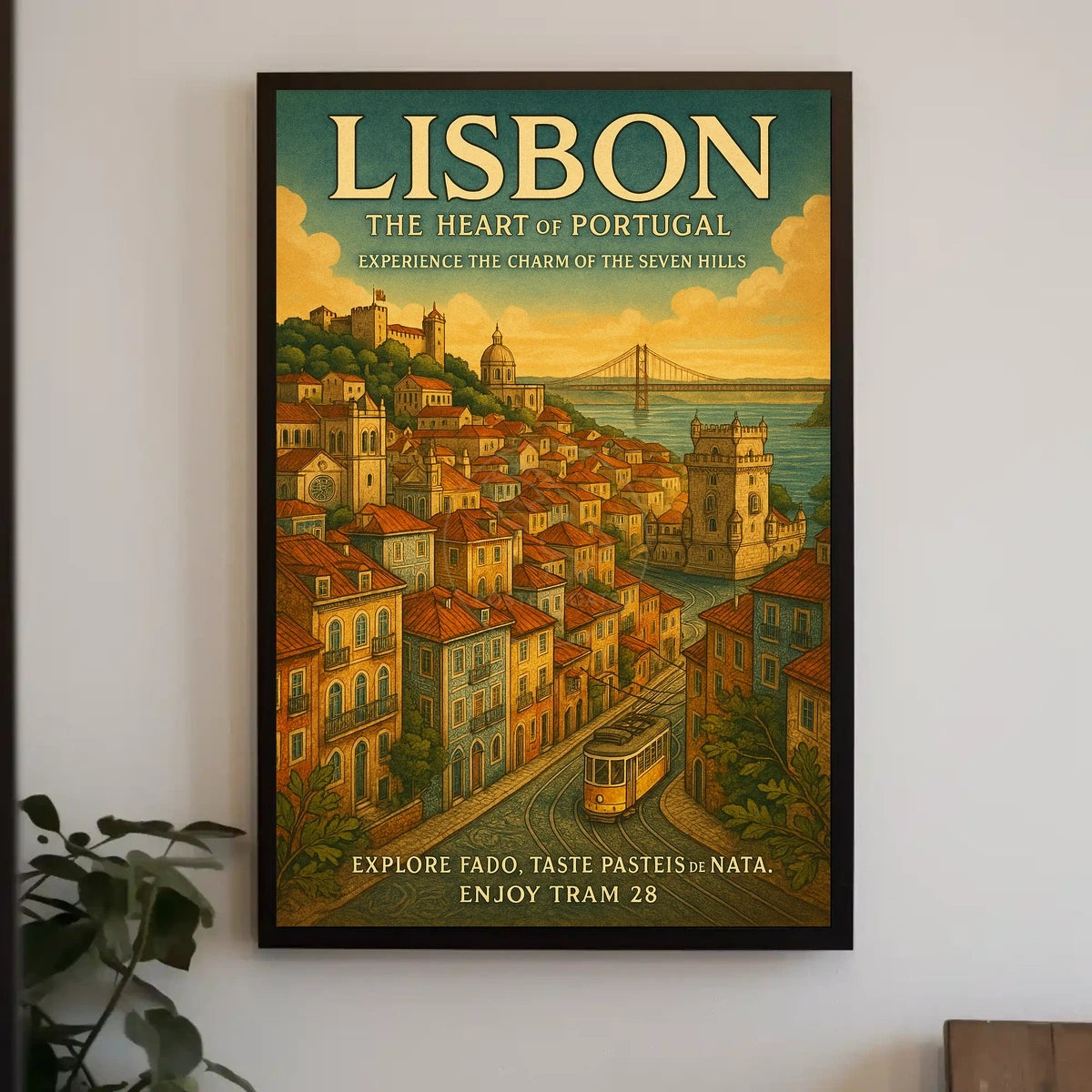 Lisbon's Vintage Charm: A Journey Through Travel Poster
