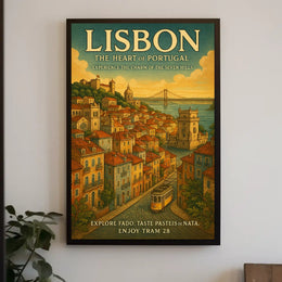 Lisbon's Vintage Charm: A Journey Through Travel Poster