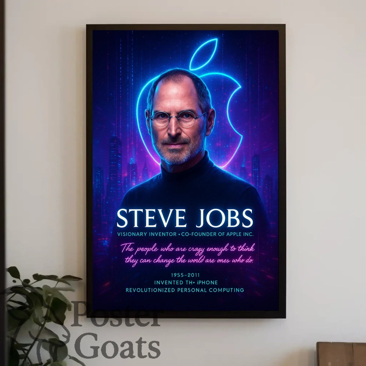Steve Jobs Visionary Quote Motivational or Quote Poster