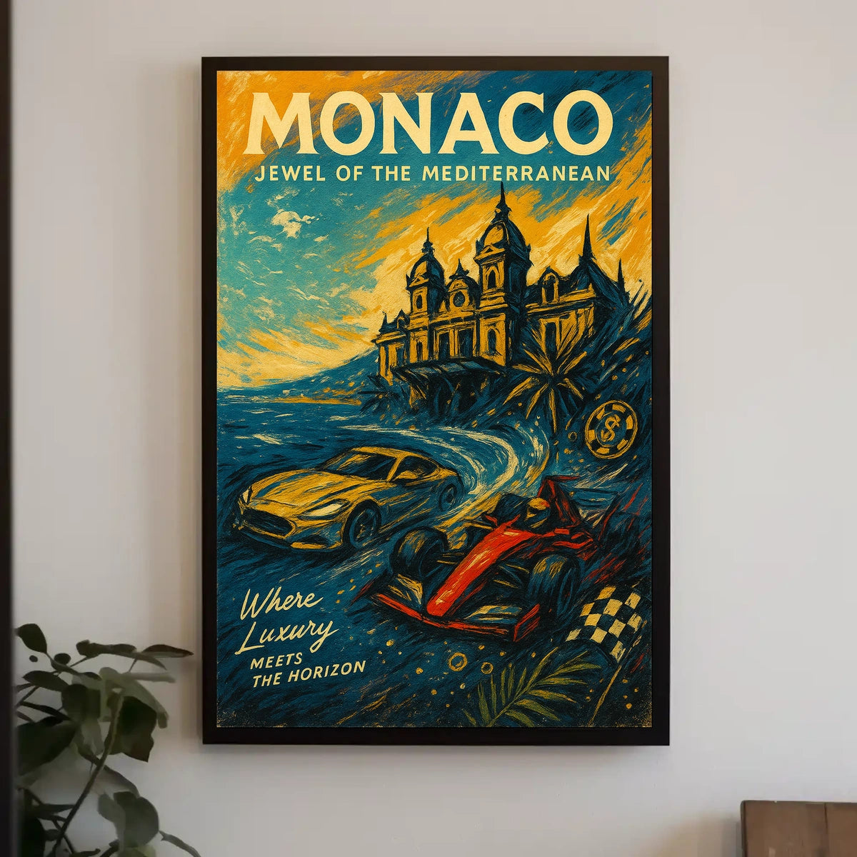 Monaco Jewel of the Mediterranean Poster