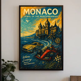 Monaco Jewel of the Mediterranean Poster