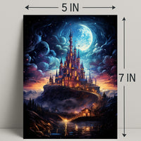 Enchanted Moonlit Castle Poster