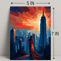 Cityscape At Sunset Poster