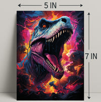 Roaring Prehistoric Fury Poster PosterGoat