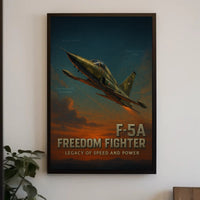 F-5A Freedom Fighter Aviation History Military Recruitment Poster