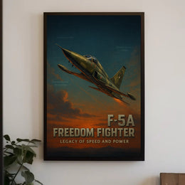 F-5A Freedom Fighter Aviation History Military Recruitment Poster
