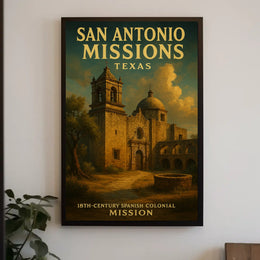 San Antonio Missions Poster