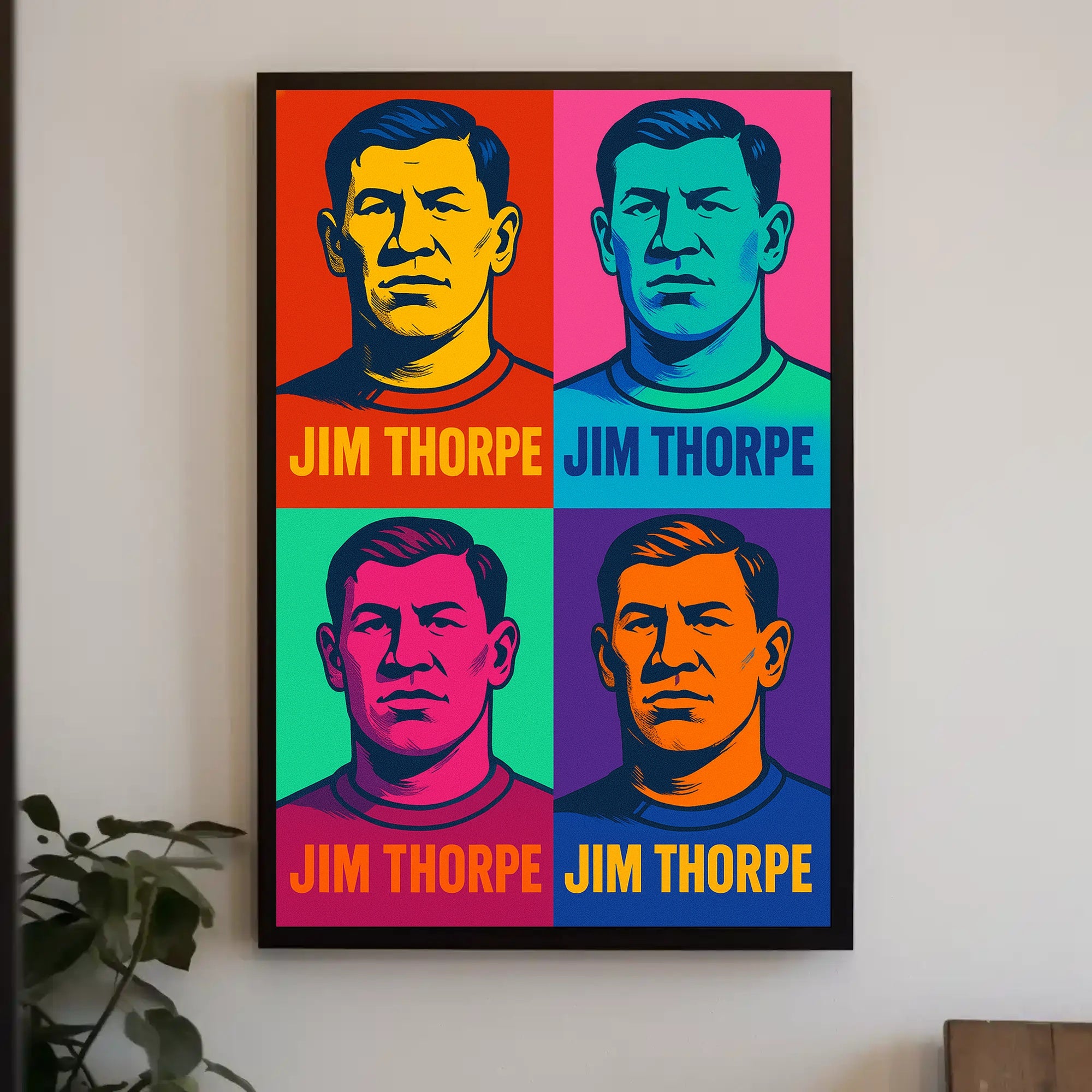 Jim Thorpe Dynamic Pop Art Sports Poster