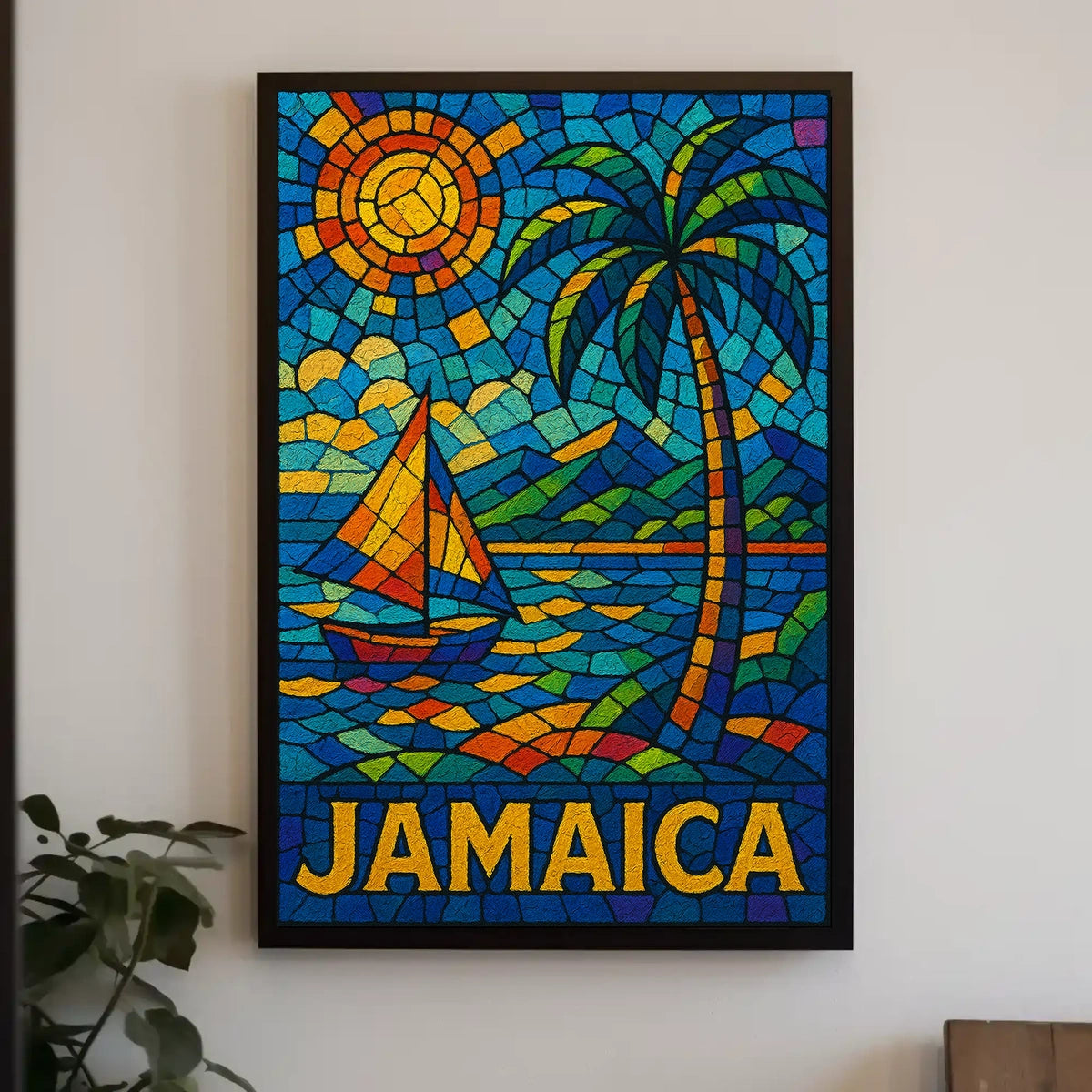 Vibrant Jamaica Mosaic Poster