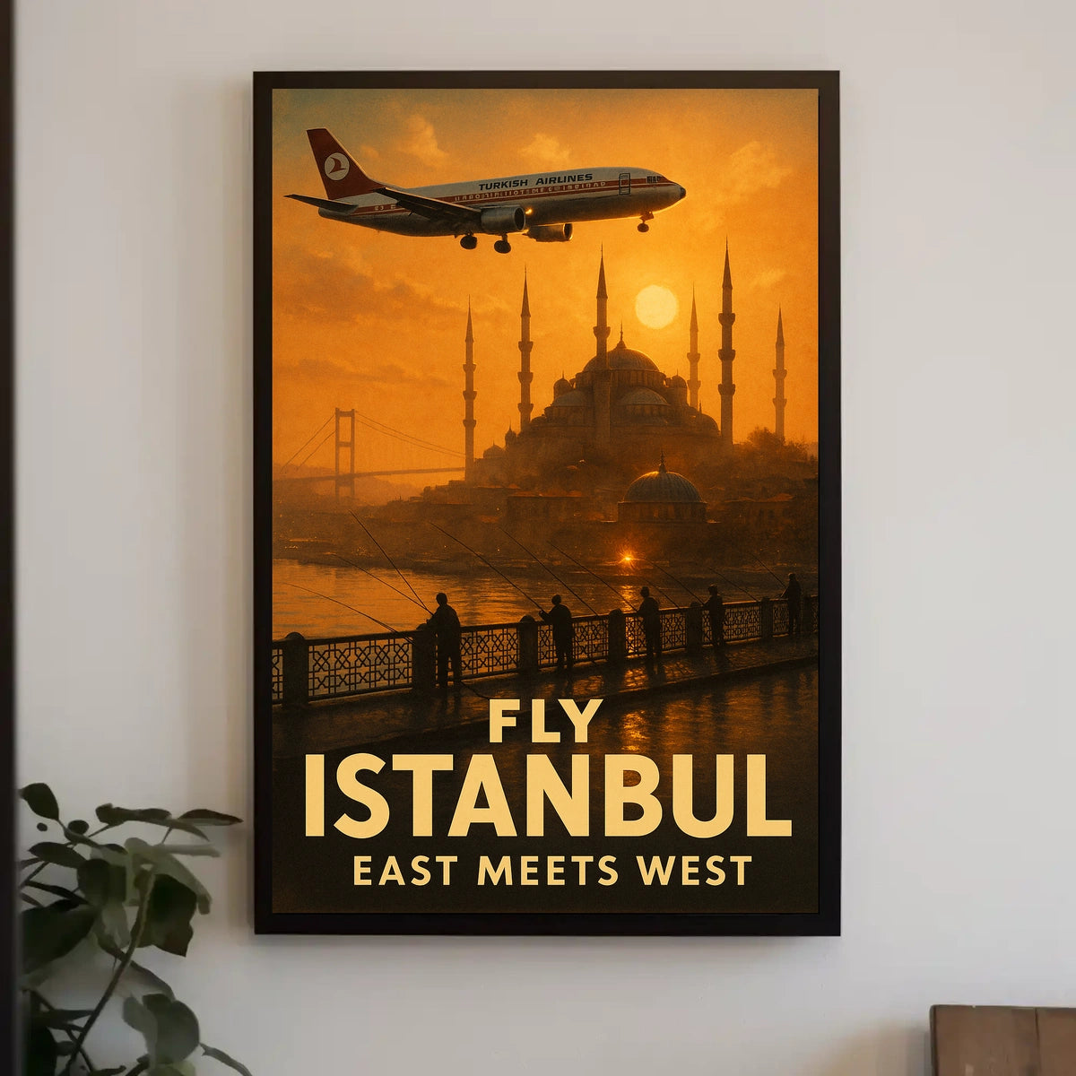 Fly Istanbul East Meets West Poster