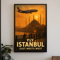 Fly Istanbul East Meets West Poster
