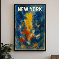 New York Abstract Expressionism Poster For Modern Decor