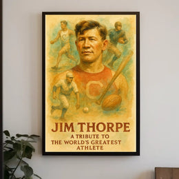 Jim Thorpe Celebrating Legendary Athleticism Poster