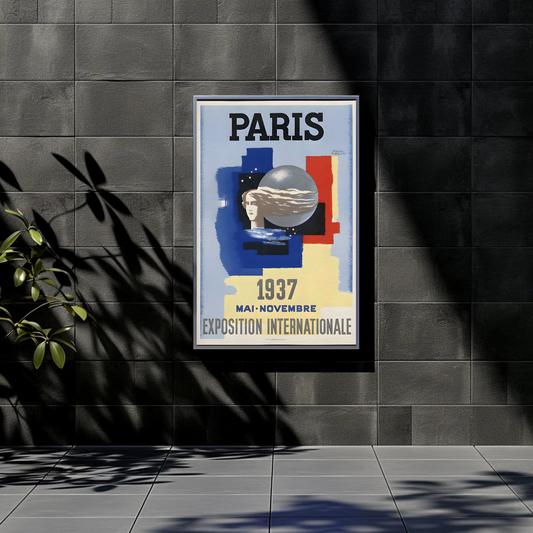 Paris 1937 Exposition International Vintage Travel Poster