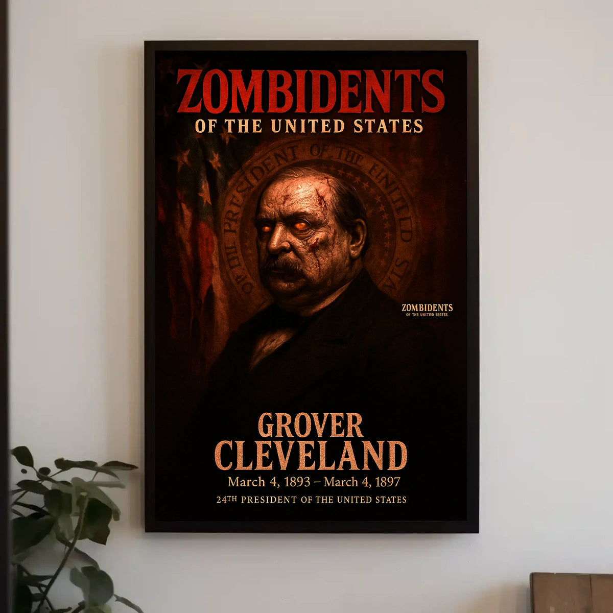 Grover Cleveland 24th President of the United States Zombidents Poster Series