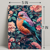 Vibrant Bird In Bloom William Morris Art Poster