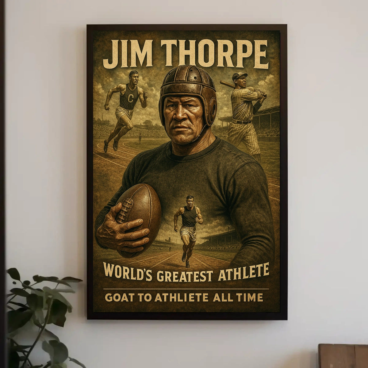 Celebrating the Worlds Greatest Athlete Jim Thorpe Poster