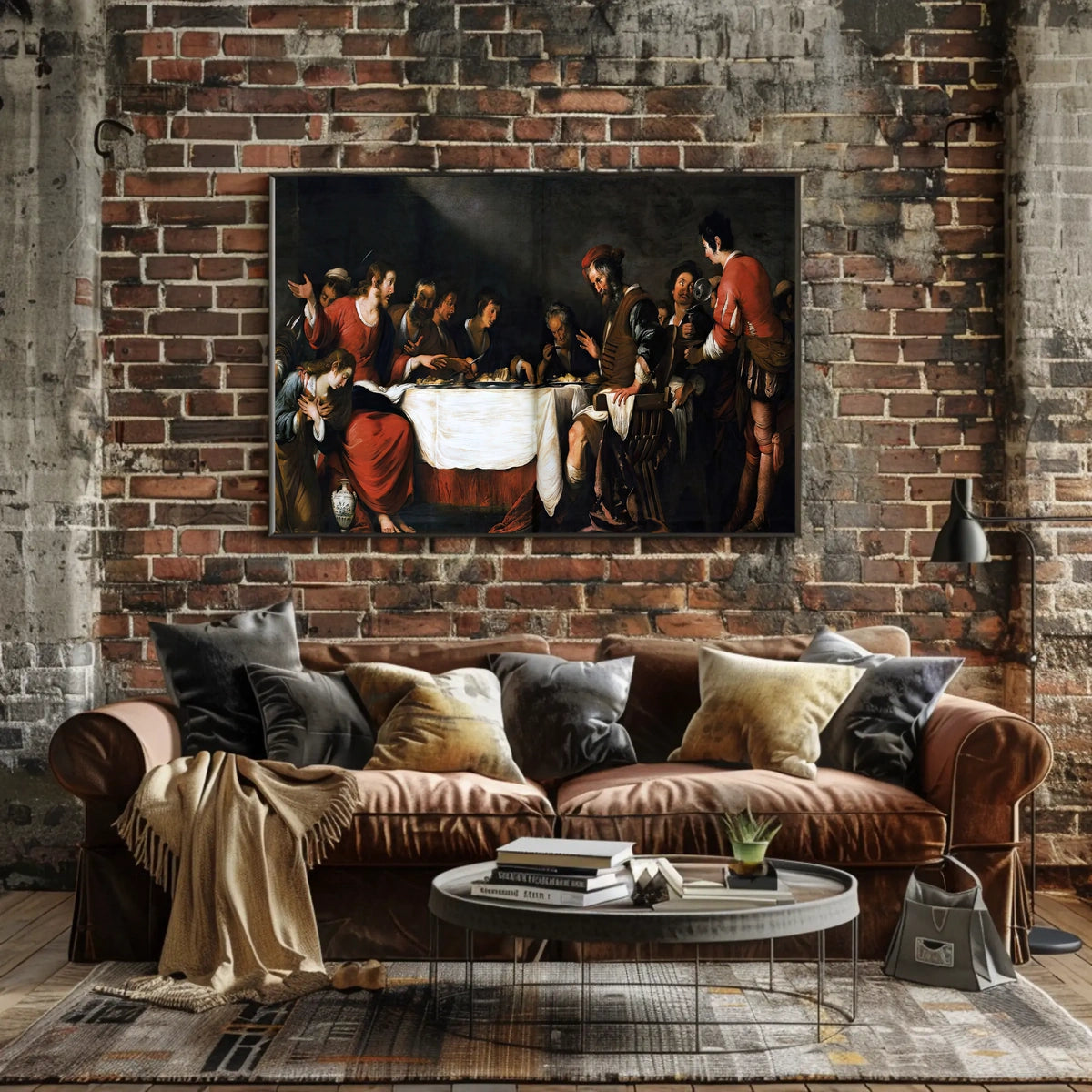 Renaissance Biblical Scene Dramatic Chiaroscuro Artistic Poster