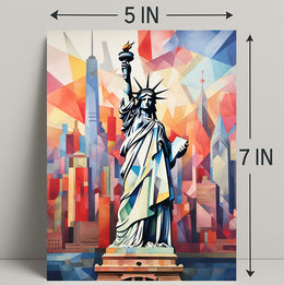 Statue Of Liberty Geometric Splendor Poster