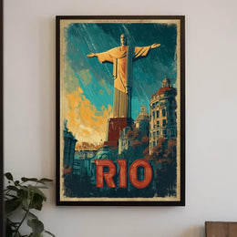 Rio de Janeiro Iconic Landmarks Poster