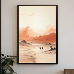 Desert Vistas Middle Eastern Cultural Landscape Poster