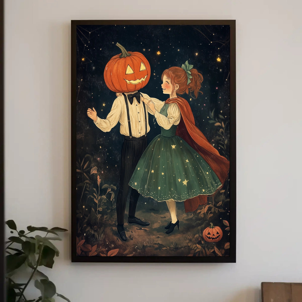Whimsical Dancing Scene Illustration Fairy-tale Poster