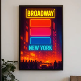 Broadway New York Urban Vibe Travel Poster