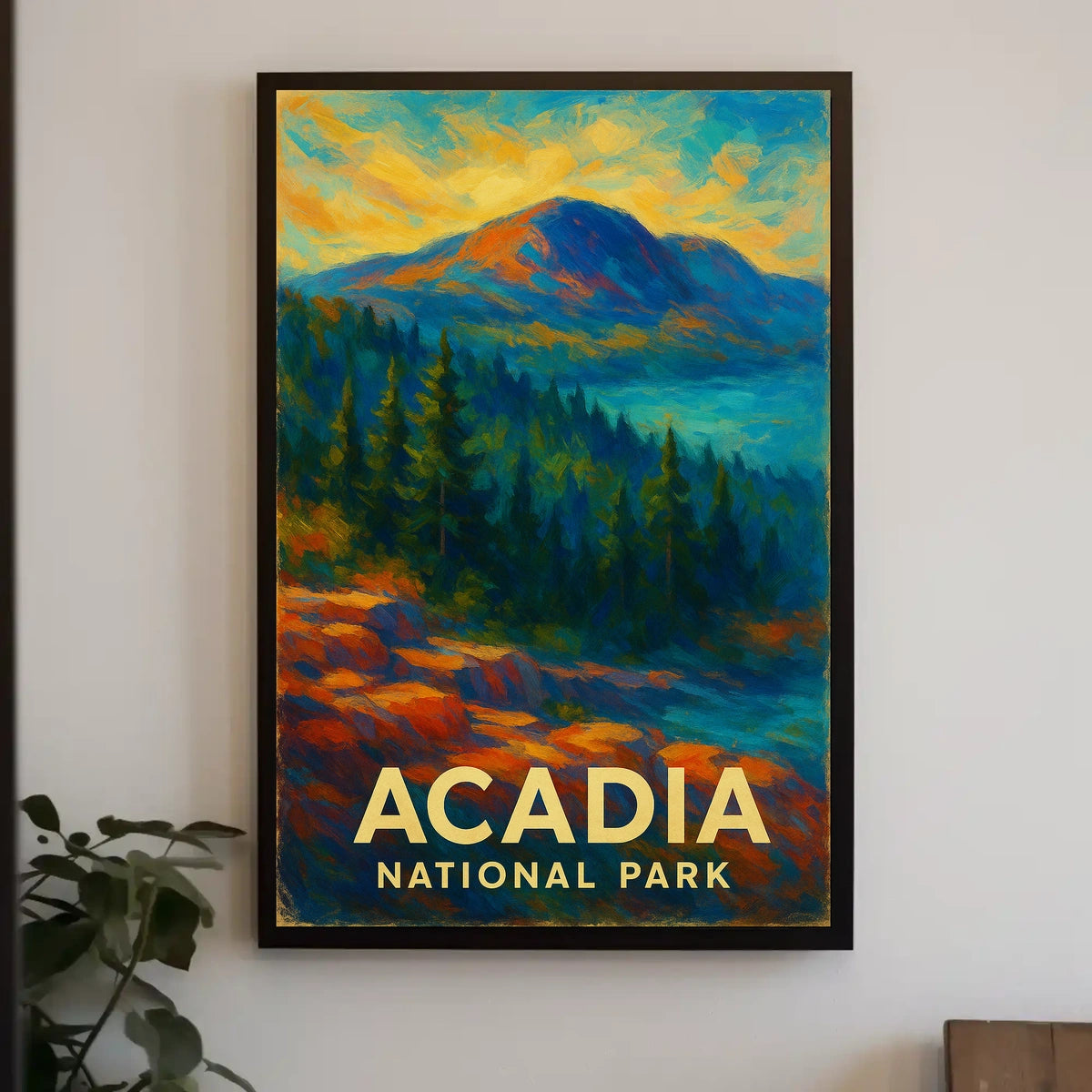 Acadia National Park Poster Coastal Granite Coastline