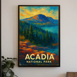 Acadia National Park Poster Coastal Granite Coastline