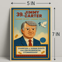 Jimmy Carter 39th President Wall Art Vintage Print PosterGoat