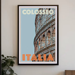 Colosseum Nostalgic Italian Architecture Travel Poster PosterGoat
