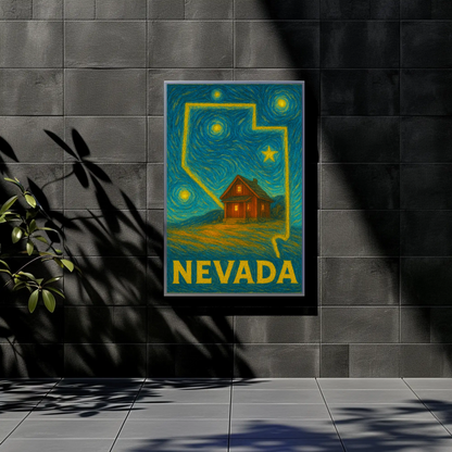 Nevada Starry Night Poster